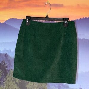 Elegant Green Corduroy Skirt